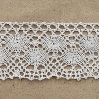 Кружево  "058" 6.1 см хлопок 100% белый   