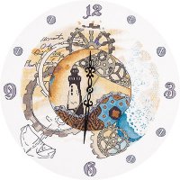Набор для вышивания + часы "механическое время" 31,5х31,5 см    