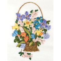 Набор для вышивания с шёлковыми лентами "весення премьера" 22х28 см    