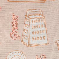 Вафельная  50 см хлопок 100%, 175 г/м&sup2; коричневый  кухня на светло-коричневом