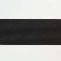 Тесьма эластичная  4 см полиэстр 76%, латекс 24% чёрный   