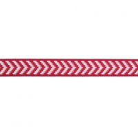 Лента жаккардовая  "9416" 1.8 см полиэфир 100% белый  стрелки на красном