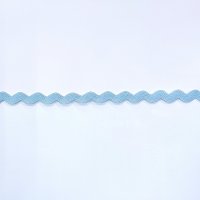 Тесьма зиг-заг (вьюнчик)  0.5 см полиэстр 100% бледно-голубой   