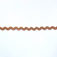 Тесьма зиг-заг (вьюнчик)  0.5 см полиэстр 100% светло-коричневый   