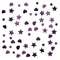 Пуговица декоративная микро 40 шт., 0,4, 0,7, 0,8 см, пластик бордовый  звёздочка, сердечко 