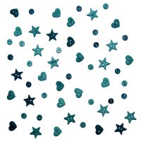 Пуговица декоративная микро 40 шт., 0,4, 0,7, 0,8 см, пластик зелёный  звёздочка, сердечко 