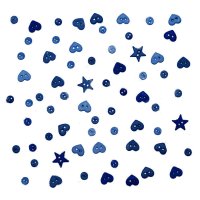Пуговица декоративная микро 40 шт., 0,4, 0,7, 0,8 см, пластик   звёздочка, сердечко 