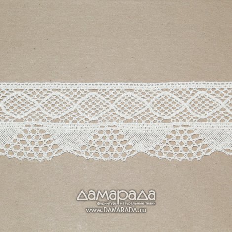 Кружево  6.5 см. хлопок мерсеризированный 100%