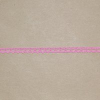 Кружево  0.7 см хлопок мерсеризированный 100% розовый   