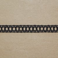 Кружево  0.8 см хлопок 100% чёрный   