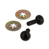 Нос кукольный 1,2 см, пластик чёрный   