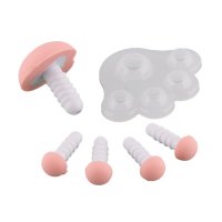 Подушечки лапок животных резиновые 3,0 х 2,5 см розовый   