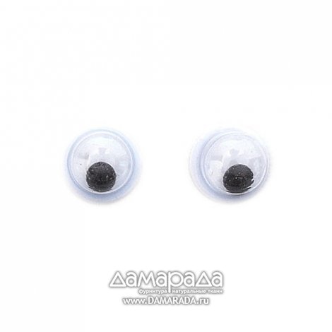 Глаза кукольные подвижные  ø 0.5 см пластик прозрачный