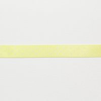Лента атласная с рисунком 1.2 см полиэстр 100% белый  горошек на жёлтом
