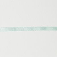 Лента атласная с рисунком 0.6 см полиэстр 100% белый  следы на мятном