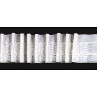 Лента шторная коэф. сборки 1/2 3.7 см полиэстр 100% белый   