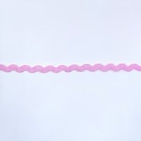 Тесьма зиг-заг (вьюнчик)  0.5 см полиэстр 100% светло-розовый   