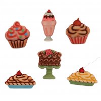 Пуговица декоративная мороженое и сладости   