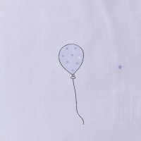 Сатин  160 см хлопок 100%, 115 г/м&sup2; белый, серо-голубой  воздушный шар на светло-сиреневом