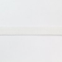 Тесьма эластичная продержечная (резинка бельевая) 1 см полиэстр 76%, латекс 24% белый   