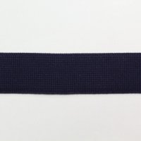 Тесьма эластичная  2.5 см полиэстр 76%, латекс 24% тёмно-синий   