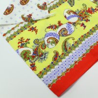 Вафельная 45х65 см, хлопок 100% красный, жёлтый  пасхальные яйца на белом
