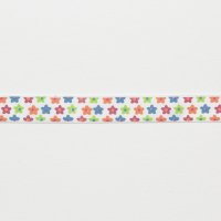 Лента атласная с рисунком 1.2 см полиэстр 100% зелёный, оранжевый, бордовый  цветочек на оранжевом